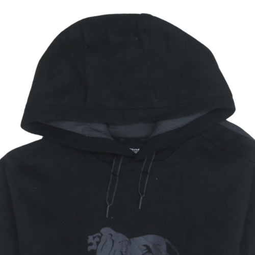 Lonsdale Men’s Black Pullover Hoodie S Fleece Sports Graphic