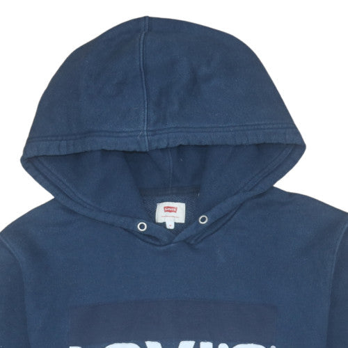Levi's Men's Blue Pullover Hoodie Medium Fleece Graphic Logo