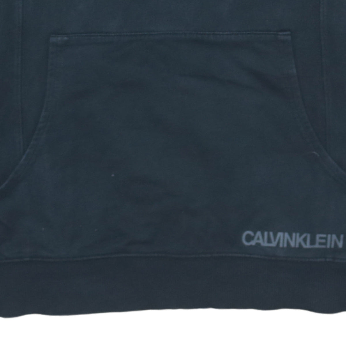 Calvin Klein Men's Black Pullover Hoodie M Long Sleeve Logo Cotton
