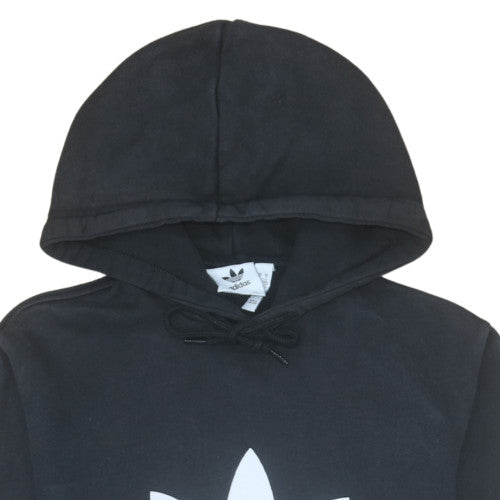 Adidas Men's Black Pullover Hoodie Trefoil Logo Size S