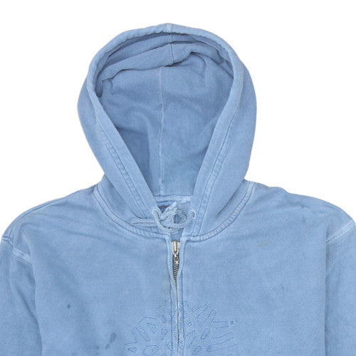 Timberland Men’s Blue Full Zip Hoodie Size L Fleece Cotton Blend