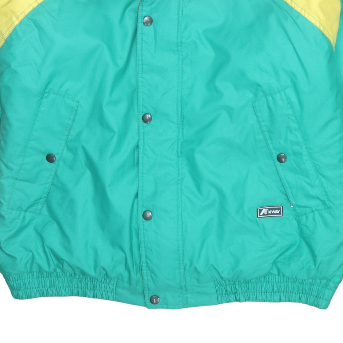 K-Way Men's Multicoloured XL Retro Hooded Puffer Jacket
