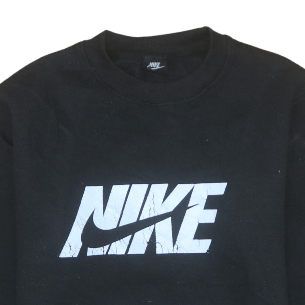 Nike Men's Black Pullover Sweatshirt Size M Crew Neck Logo Sportswear