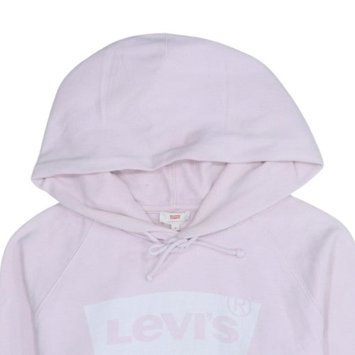Levi's Women's Pink Pullover Hoodie Medium Cotton Logo Casual