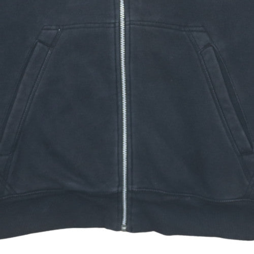 Nike Men Black Full Zip Fleece Hoodie L Regular Fit