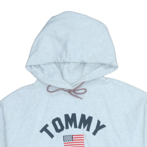 Tommy Jeans Men's Grey Logo Pullover Hoodie Size M