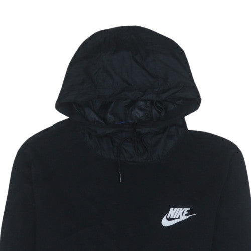 Nike Men's Black Pullover Hoodie Medium Logo Graphic Sweatshirt