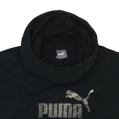 Puma Men's Black Pullover Hoodie High Neck Fleece M Regular Fit