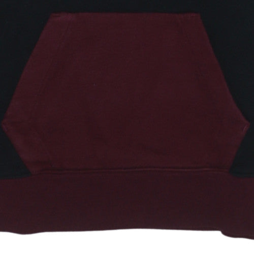 Jordan Boys Black & Burgundy Pullover Hoodie 12-13 Years Fleece Lined