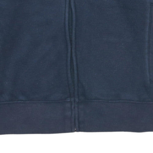 Champion Men's Blue Full Zip Hoodie Small Logo Fleece