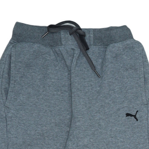 Puma Boys Grey Jogger Trousers 14 Years Elastic Waist Fleece Sweatpants