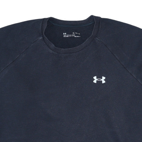 Under Armour Men's Black XL Crew Neck Fleece Sweatshirt ColdGear Loose Fit