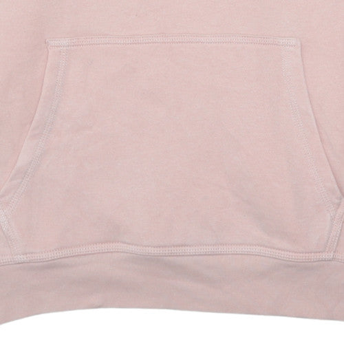 Nike Womens Pink Pullover Hoodie Size L Cotton Blend Casual Sweatshirt
