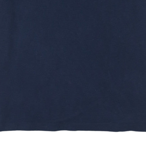 Jack & Jones Men's Blue Graphic Logo Polo Shirt Size S