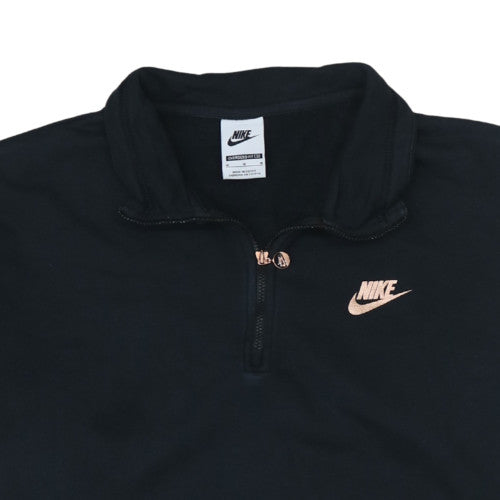Nike Women's Black 1/2 Zip Oversized Fit Sweatshirt M
