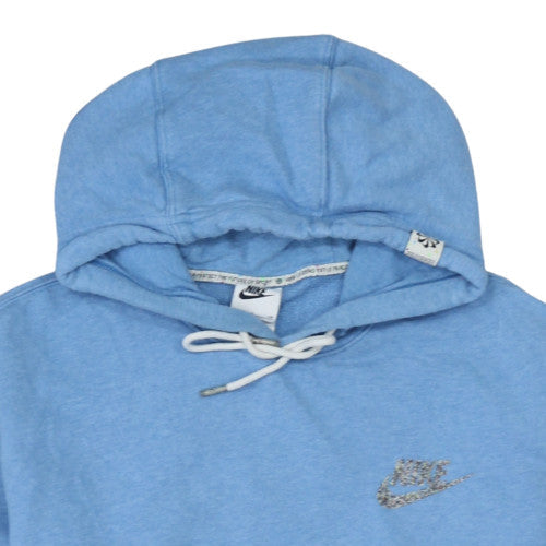 Nike Women's Blue Pullover Hoodie Small Cotton Blend Casual