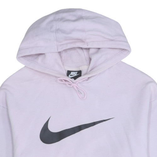 Nike Womens Pink Pullover Hoodie Small Cotton Blend Sweatshirt