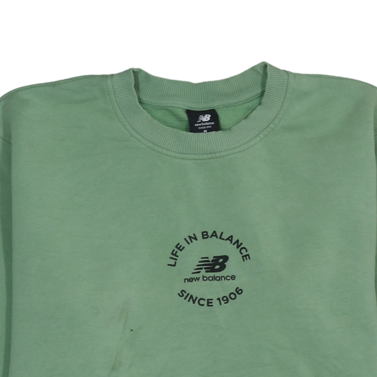 New Balance Women’s Green Cotton Pullover Sweatshirt M