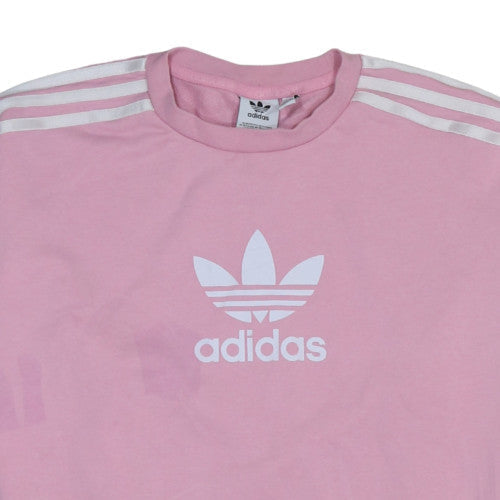 Adidas Girls Pink Crew Neck Pullover Sweatshirt Size 14-15 Years