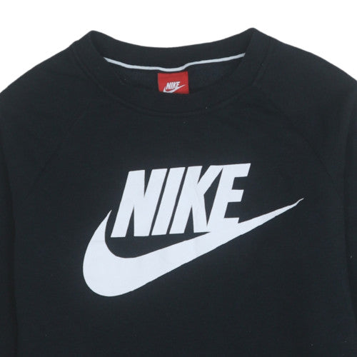 Nike Womens Black Medium Pullover Sweatshirt with Logo