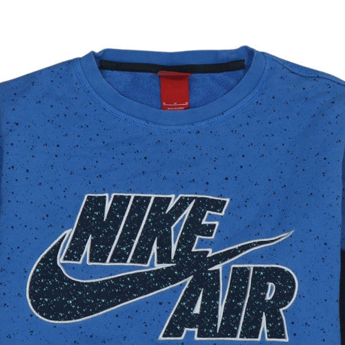 Nike Men Blue Logo Pullover Sweatshirt Size M Regular Fit