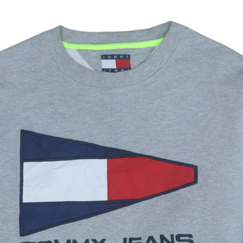 Tommy Jeans Men's Grey Sailing Gear Logo Sweatshirt Size L