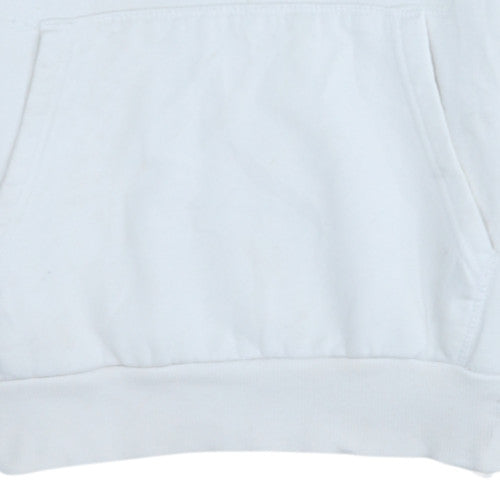 Ellesse Womens White Hoodie UK 8 Pullover Logo Classic Style