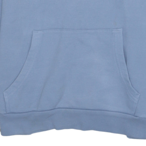 U.S. Polo Assn Women Blue Pullover Hoodie L Cotton Blend Logo Sweatshirt