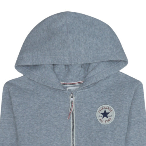 Converse Boys Grey Full Zip Hoodie Sweatshirt 12-13 Years Cotton Blend