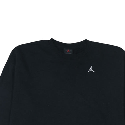 Jordan Womens Black XL Pullover Sweatshirt Crew Neck Cotton Blend