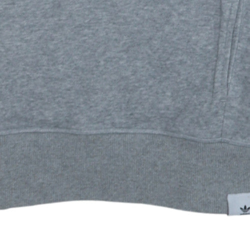 Adidas Womens Grey Long Sleeve Crew Neck Pullover Sweatshirt Size 14