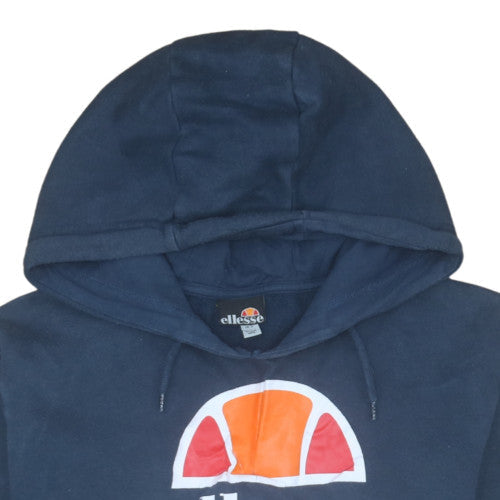 Ellesse Men's Blue Pullover Hoodie Size S Retro Sports Fleece
