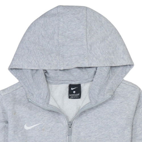 Nike Boys Grey Full Zip Hoodie Size 12-13 Years Fleece Sweatshirt
