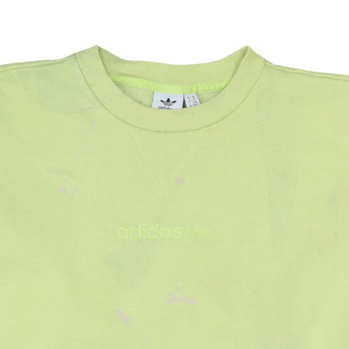Adidas Women Lime Green Crew Neck Pullover Sweatshirt Size UK 6 XS