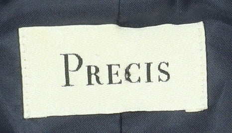 Precis Womens Blue Linen Blend Cropped Blazer UK 16 Shawl Collar
