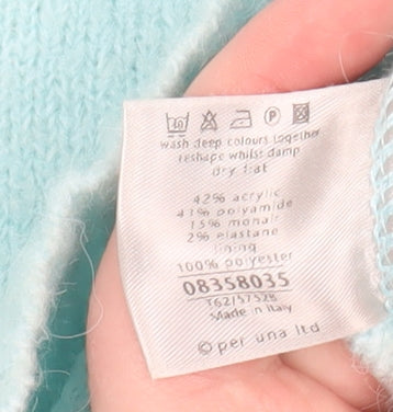 Marks & Spencer Per Una Women’s Blue Bow Knit Jumper Size 16