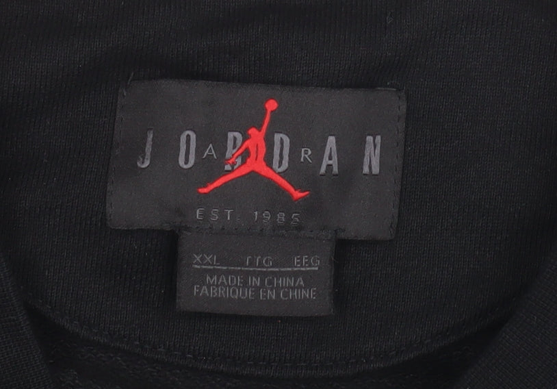 Jordan Men's Black 2XL Crew Neck Pullover Sweatshirt