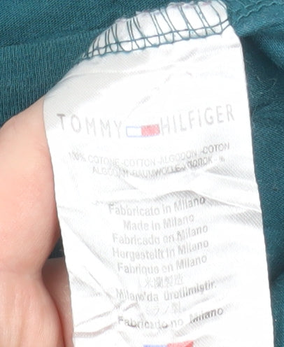 Tommy Hilfiger Men's Teal Crew Neck Cotton T-Shirt Size L