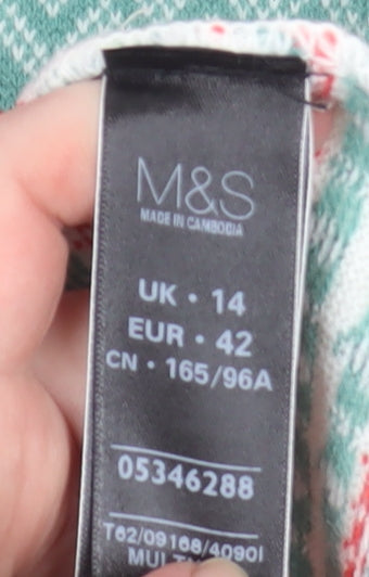 Marks & Spencer Women’s Multicoloured Fair Isle Pullover Jumper UK 14
