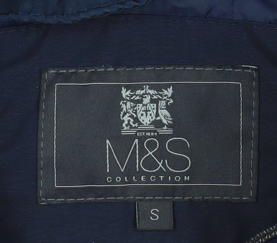 Marks & Spencer Men's Blue Small Bomber Jacket Polyester
