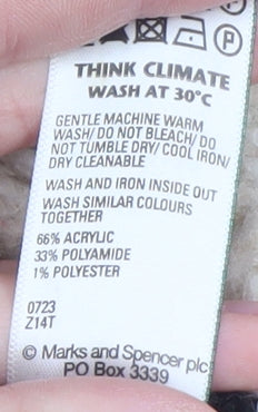 Marks & Spencer Women’s Beige Fair Isle Knit Jumper XS