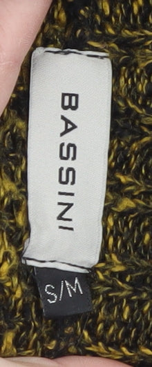 Bassini Women's Brown Roll Neck Chunky-Knit Wool Blend Jumper S