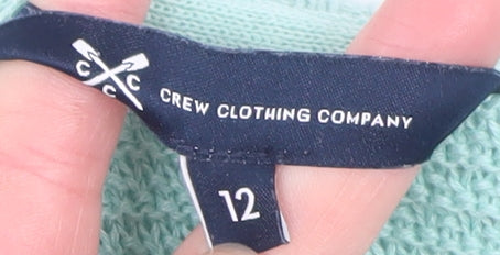 Crew Clothing Women Mint & Lilac Button Shoulder Jumper Size 12