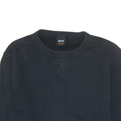 Hugo Boss Men's Black Crew Neck Pullover Sweatshirt L Regular