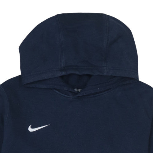 Nike Boys Navy Blue Pullover Hoodie XL 13-15 Years Cotton Blend Sweatshirt