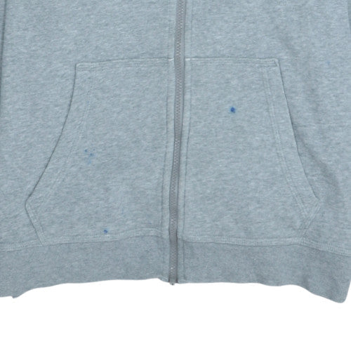 Nike Mens Grey Full Zip Hoodie M Classic Fit Cotton Sweatshirt