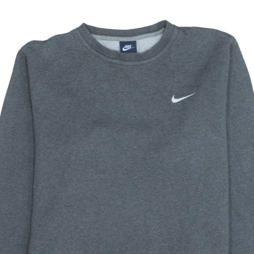 Nike Men's Grey Crew Neck Pullover Sweatshirt L Sports Style