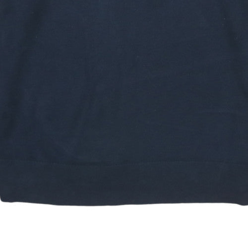 Tommy Hilfiger Men's Blue V-Neck Cotton Silk Long Sleeve T-Shirt M