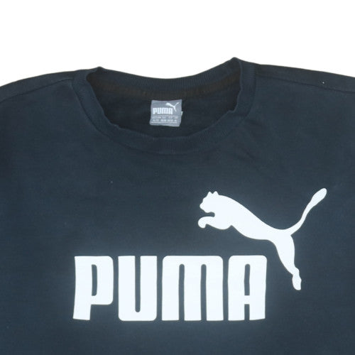 Puma Men's Black XL Pullover Sweatshirt Crew Neck Sports Fleece