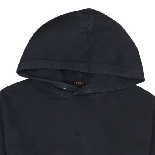 BOSS Men's Black Pullover Hoodie S Regular Fit Cotton Blend